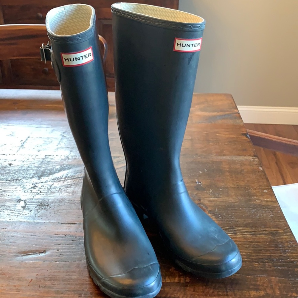 Hunter Boots Tall Navy Size 9